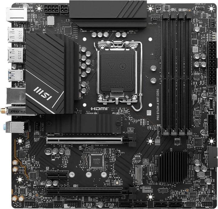 Image du produit MSI PRO B760M-A WIFI DDR4 (1700) (F) (LGA 1700, Intel B760, mATX)