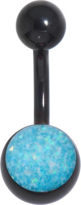 Image du produit Bijouteria Piercing nombril (Acier chirurgical 316L, Résine époxy, Revêtement PVD (noir))