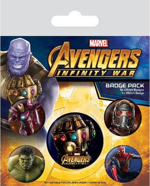 Actual product image Avengers Infinity War Badge 5Pack