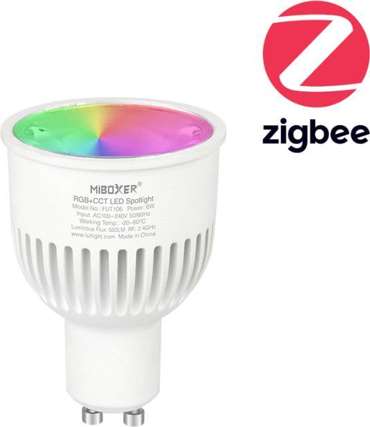Image du produit Milight Zigbee 3.0 Smart LED Spot GU10 RGB+KW/WW 6W (GU10, 6 W, 550 lm, 1 x, E)