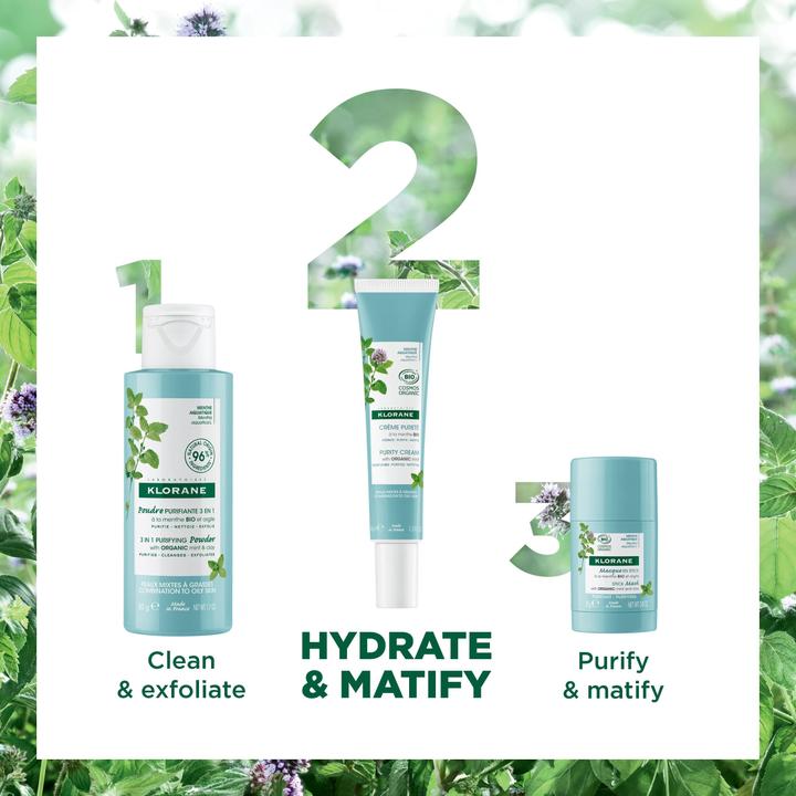 Produktbild Klorane Mattierende Creme mit BIO-Wasserminze (40 ml)