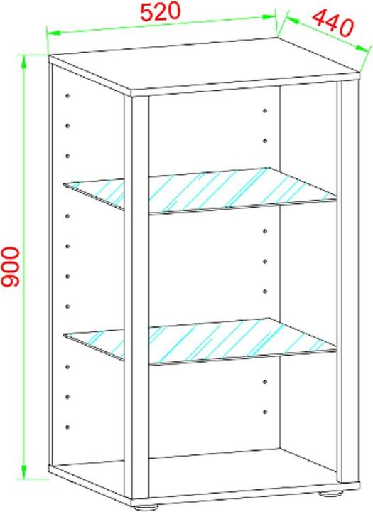 Actual product image VCM Wooden Glass Display Case Collecting Showcase Glass Display Case Floor Standing Showcase Glasol XL (52 x 44 x 90 cm)