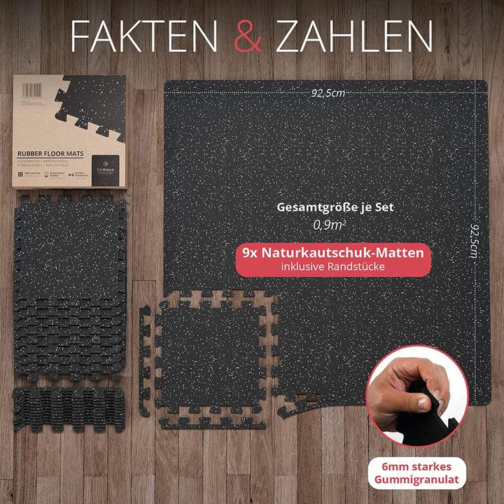 Image du produit BeMaxx Tapis puzzle, 9x 30x30cm (0.60 cm)