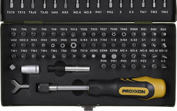 Produktbild Proxxon Super-Sicherheits- und Spezialbitsatz (Tri-Wing M3, Tri-Wing M4, Tri-Wing M5, Kreuz Phillips PH M0, Kreuz Pozidriv PZ M1, Innensechsrund TX M8, Innensechsrund TX M10, Innensechsrund TX M15, Innensechsrund TX M20, Innensechsrund TX M30, Tri-Wing M2, Kreuz Phillips PH M1, Kreuz Phillips PH M2, Innensechsrund TX M5, Innensechsrund TX M6)