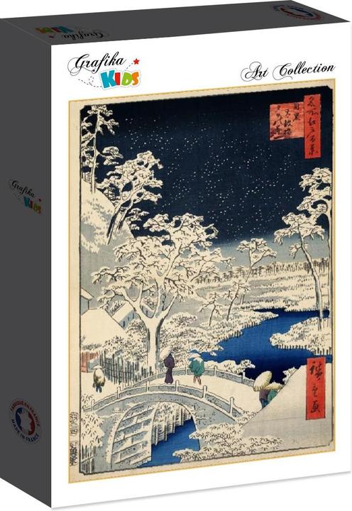 Grafika Kids Utagawa Hiroshige : Drum bridge at Meguro and Sunset Hill, 1857 (12 pieces)