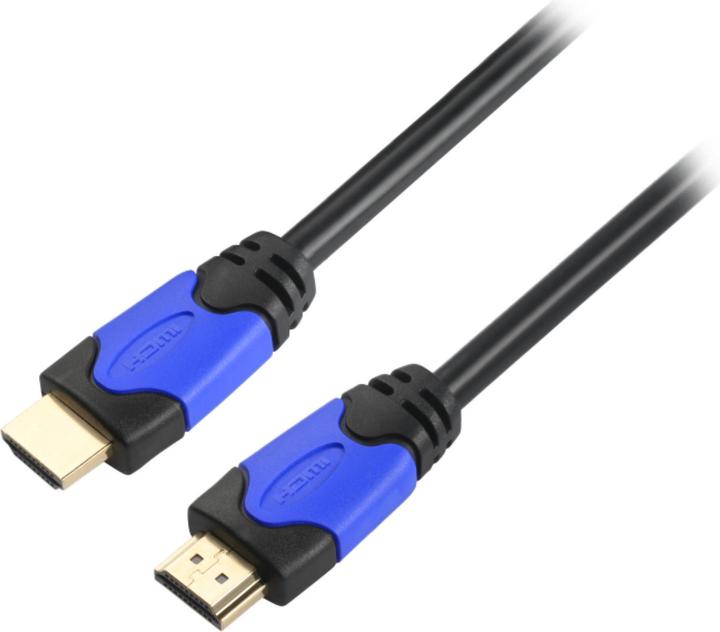 Actual product image EFB Elektronik HighSpeed HDMI+ cable w. Ethernet, Premium Certif. 4K60Hz A-A St-St, 1m, black Supports High Sp (1 m, HDMI)