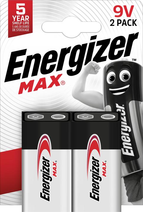 Produktbild Energizer Max (2 Stk., 9V Block, 625 mAh)