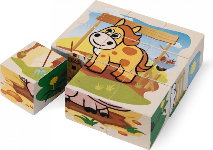 Actual product image Eichhorn Houten Blokpuzzel Boerderij (9 pieces)