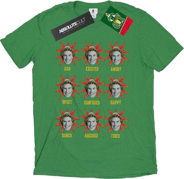 Actual product image Elf Mens Buddy Moods T-Shirt (XL)