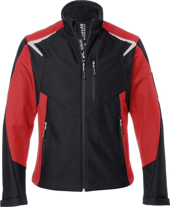 Kübler Jacke Ultrashell BODYFORCE schwarz/mittelrot Form 1625 Grösse 4XL (4XL)