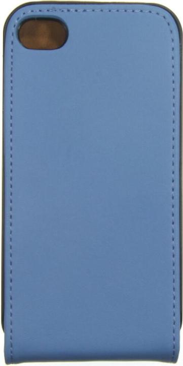 Productafbeelding OEM Slanke lederen Flip Case voor iPhone 4/4s - blauw (Apple iPhone 4, Apple iPhone 4s)