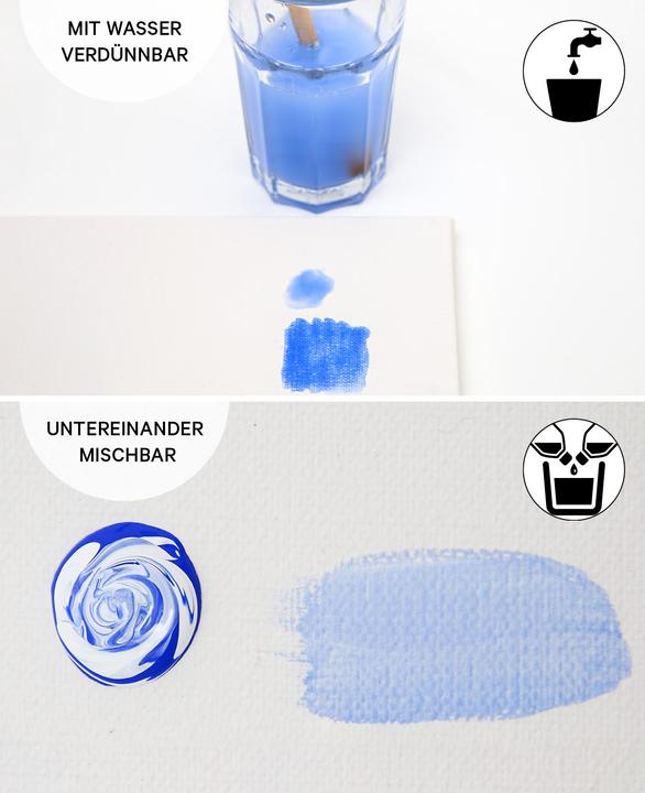 Image du produit I Am Creative Basic Acryl Set, peinture acrylique à base d'eau (Multicolore, Glitter, 22 ml)