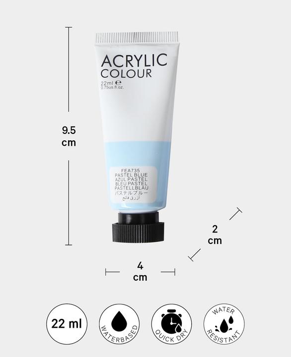 Immagine prodotto I Am Creative Set acrilico Basic (Colorato, Pastello, 176 ml)