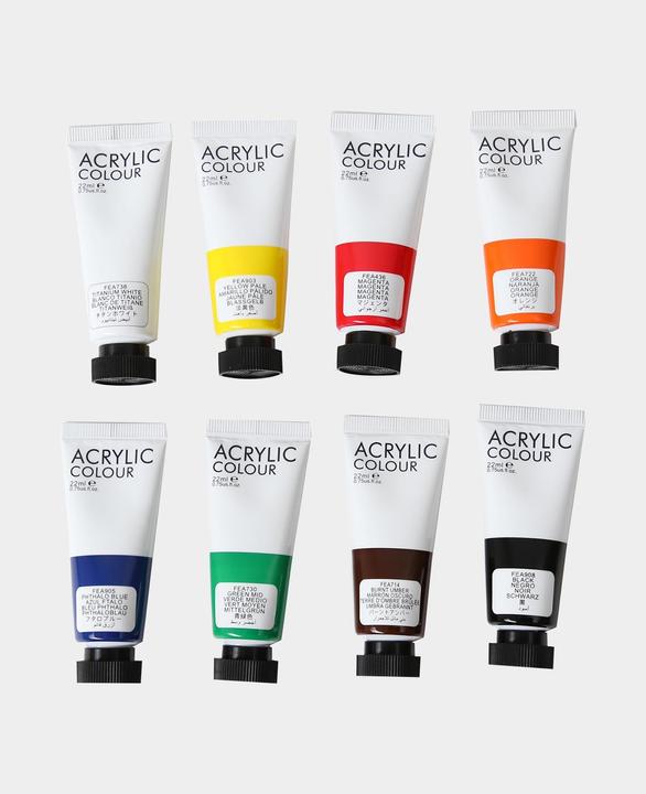 Image du produit I Am Creative Basic Acryl Set, peinture acrylique à base d'eau (Multicolore, 22 ml)
