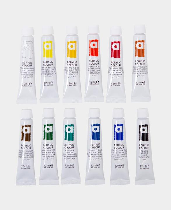 Image du produit I Am Creative Basic Acryl Set, peinture acrylique à base d'eau (Multicolore, 144 ml)