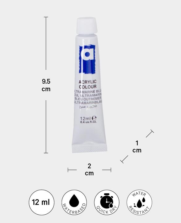 Image du produit I Am Creative Basic Acryl Set, peinture acrylique à base d'eau (Multicolore, 144 ml)