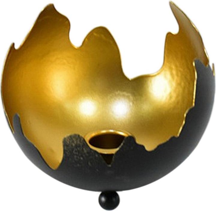 Actual product image HTI-Living Candlestick black/gold Verena (Ø 12 x 11 cm)