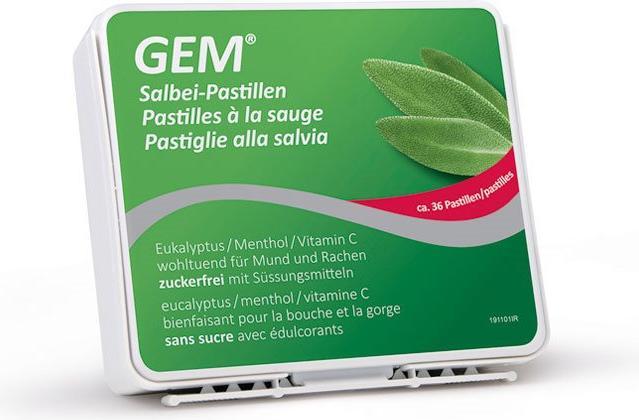 Produktbild GEM Salbei Pastillen zuckerfrei (36 Stück)