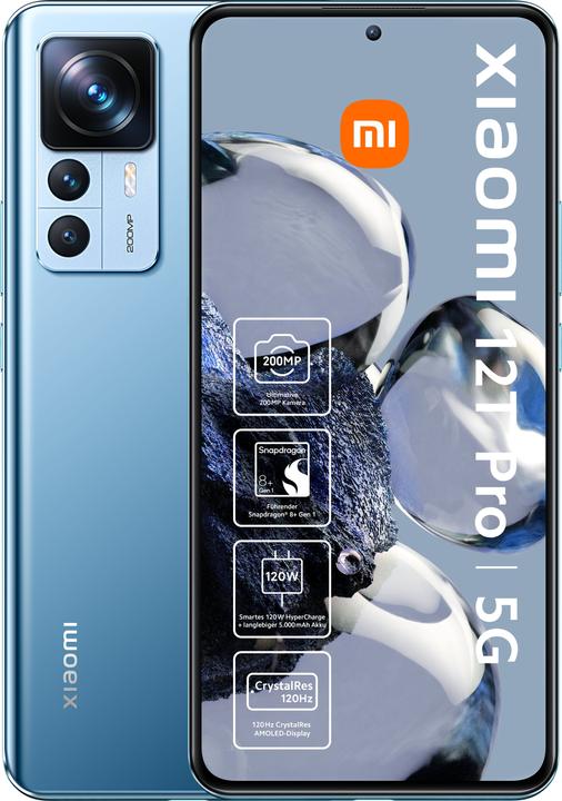 Xiaomi 12T Pro (256 GB, Blauw, 6.67", Dubbele SIM, 200 Mpx, 5G)