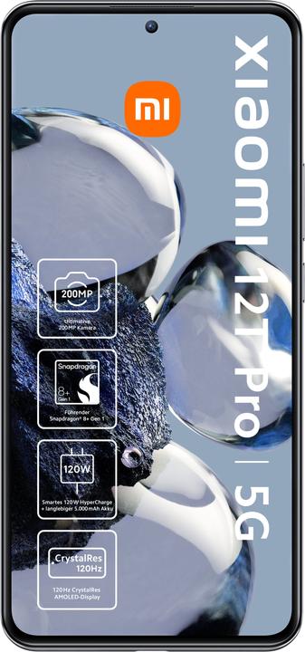 Actual product image Xiaomi 12T Pro (256 GB, Silver, 6.67", Dual SIM, 200 Mpx, 5G)