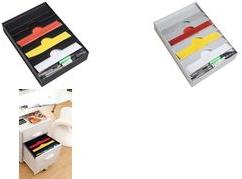 Produktbild Paperflow Schubladeneinsatz, 6 Fächer, grau aus Polystyrol, Achsabstand: 330 mm, - 1 Stück (2053.02