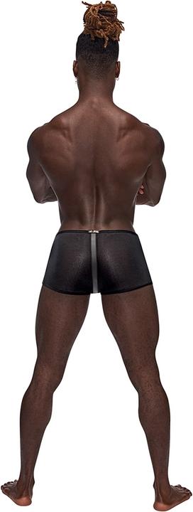 Actual product image Male Power Landing Strip Mini Short - Black - L (L)