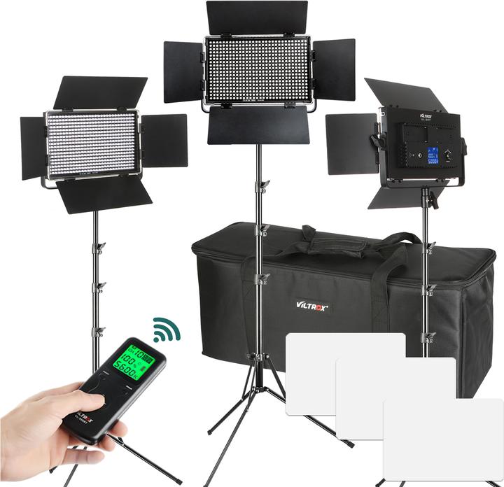 Actual product image Viltrox LED Panel Triple Kit VL-S50T