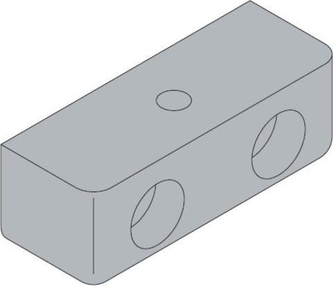 Actual product image Hettich Eckverbinder Block 35x12x12 mm, 20 St. (Corner connectors, 20 pcs.)