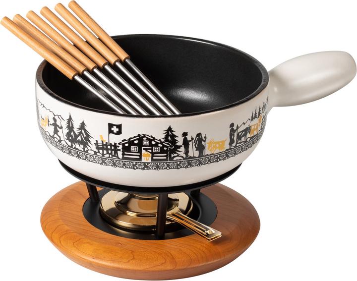 Immagine prodotto Kuhn Rikon Set per fonduta di formaggio a induzione Oro Alpino 23cm (Fondue di formaggio)