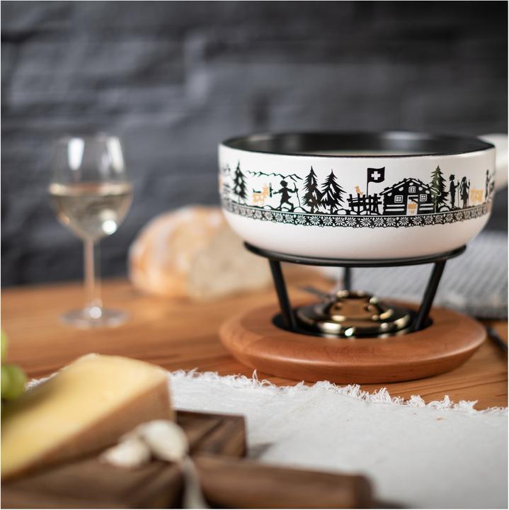 Immagine prodotto Kuhn Rikon Set per fonduta di formaggio a induzione Oro Alpino 23cm (Fondue di formaggio)