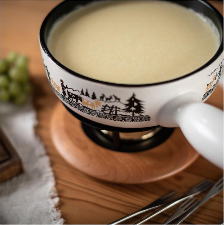 Immagine prodotto Kuhn Rikon Set per fonduta di formaggio a induzione Oro Alpino 23cm (Fondue di formaggio)