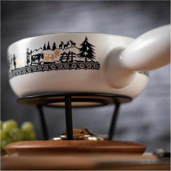 Immagine prodotto Kuhn Rikon Set per fonduta di formaggio a induzione Oro Alpino 23cm (Fondue di formaggio)