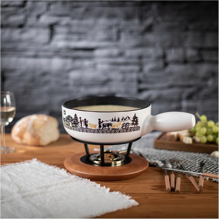 Immagine prodotto Kuhn Rikon Set per fonduta di formaggio a induzione Oro Alpino 23cm (Fondue di formaggio)