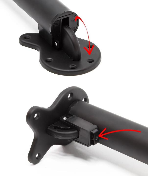 Immagine prodotto Wiltec Piedino da tavolo Lot de 4 Noir Supporto da tavolo regolabile in altezza 70-110cm