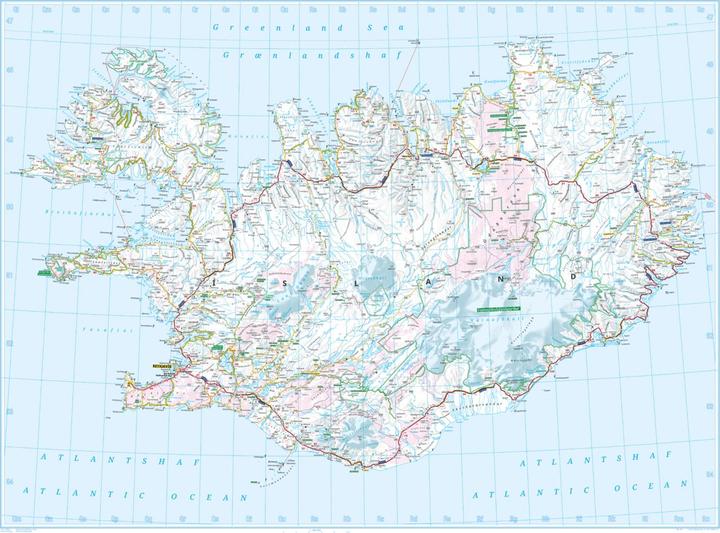 Immagine prodotto Mappa dell'Islanda 1:600.000