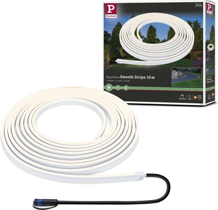 Produktbild Paulmann Outdoor Plug & Shine Stripe Smooth (Warmweiss, 1000 cm, Indoor, Outdoor)