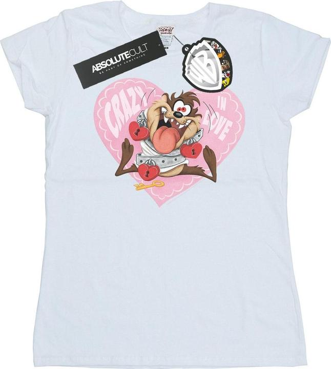 Immagine prodotto Looney Tunes Taz Valentine's Day Crazy In Love Maglietta Donna (S)