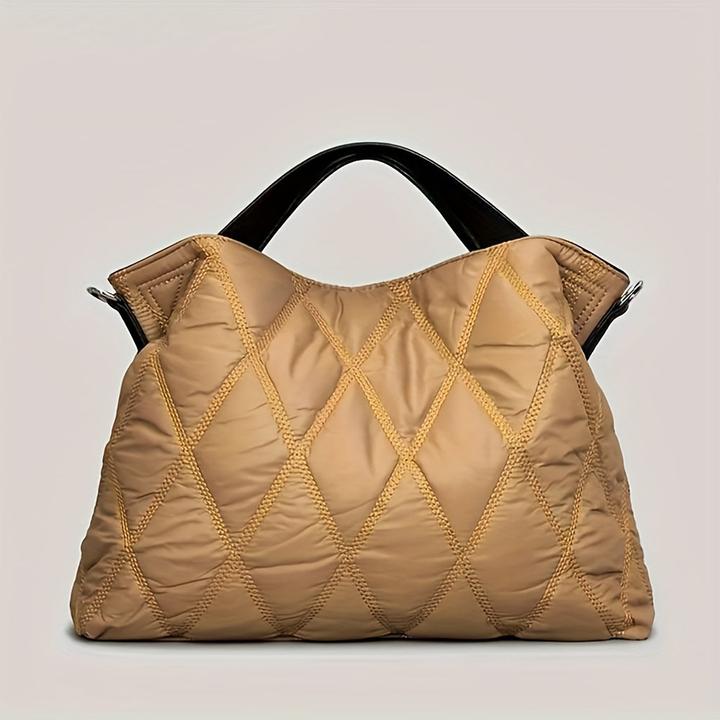 Immagine prodotto Only-Bags.Store Tote bag trapuntata in puffer di tendenza, borsa a tracolla in nylon a rombi, borsa morbida e