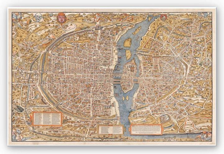 Immagine prodotto Trenddeko Mappa storica di Parigi (100 x 70 cm)
