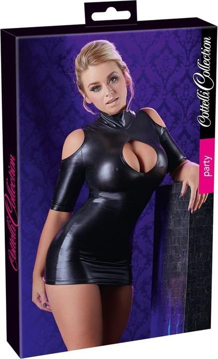 Produktbild Cottelli Collection Wetlook-Minikleid Schulterfrei (S)