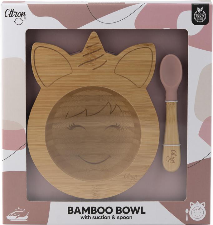 Image du produit Citron Bamboo Bowl Set Unicorn Pink