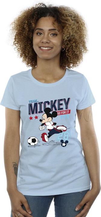 Actual product image Disney Womens/Ladies Mickey Mouse Team Mickey Football Cotton T-Shirt (S)