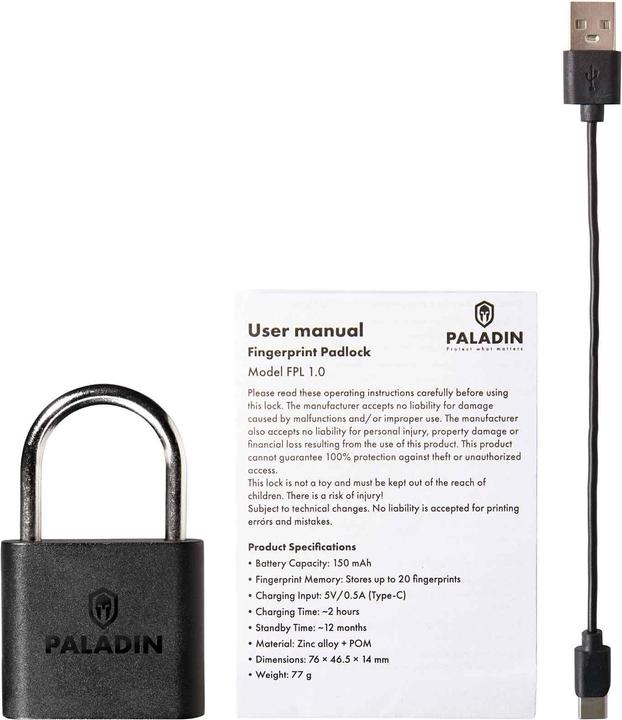 Produktbild Paladin Fingerprint-Schloss