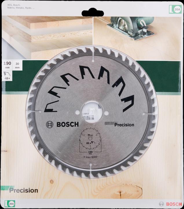 Produktbild Bosch Zubehör Kreissägeblatt PRECISION D= 190 mm Bohrung= 30 mm Z= 48