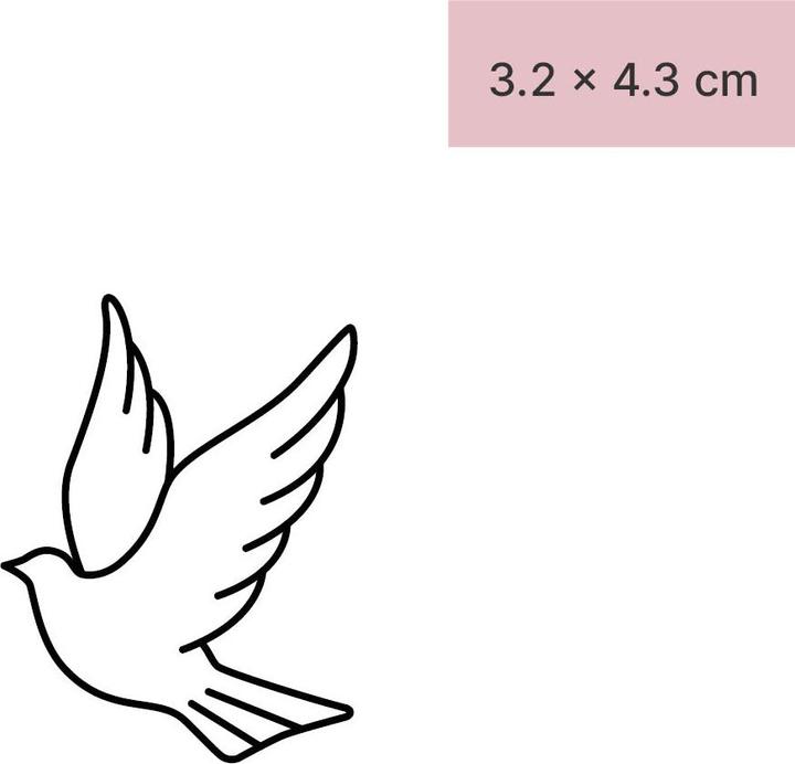 Produktbild minink Temporäres Tattoo – Weisse Taube