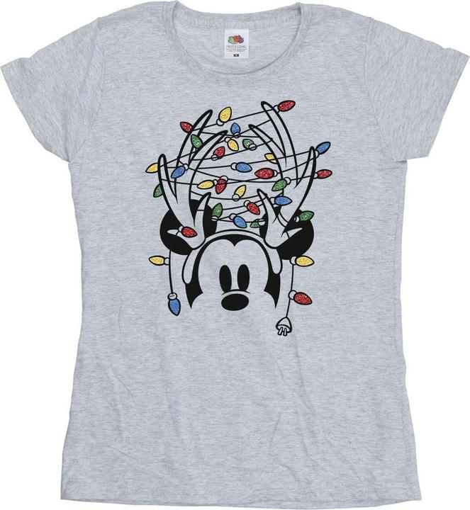 Produktbild Disney Mickey Mouse Christmas Head Lights TShirt (XL)