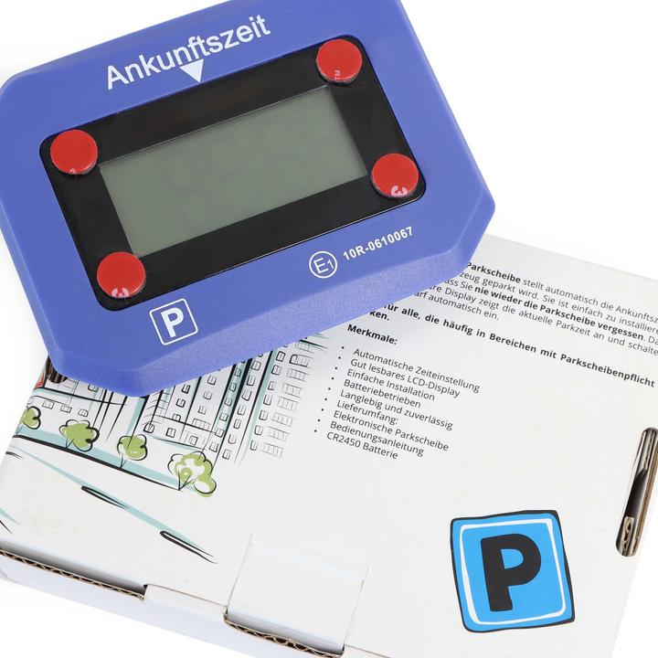 Actual product image Wiltec electronic parking disc KBA approval digital automatic parking meter