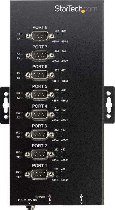 Produktbild StarTech 8 Port industrieller USB auf RS232/422/485 Serieller Adapter - 15kv ESD Schutz - USB zu Seriell A... (USB-A, 8 Ports)