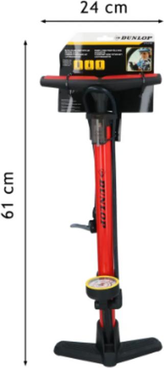 Actual product image Dunlop Bicycle floor pump black/red