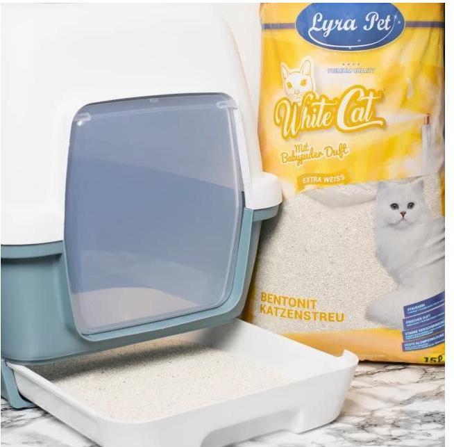 Produktbild Lyra Pet White Cat Katzenstreu mit Babypuderduft (Klumpend, 27 kg)